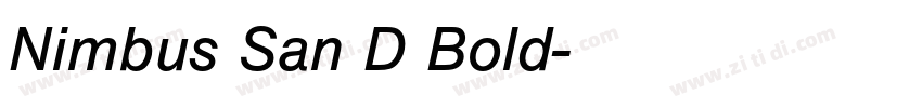 Nimbus San D Bold字体转换